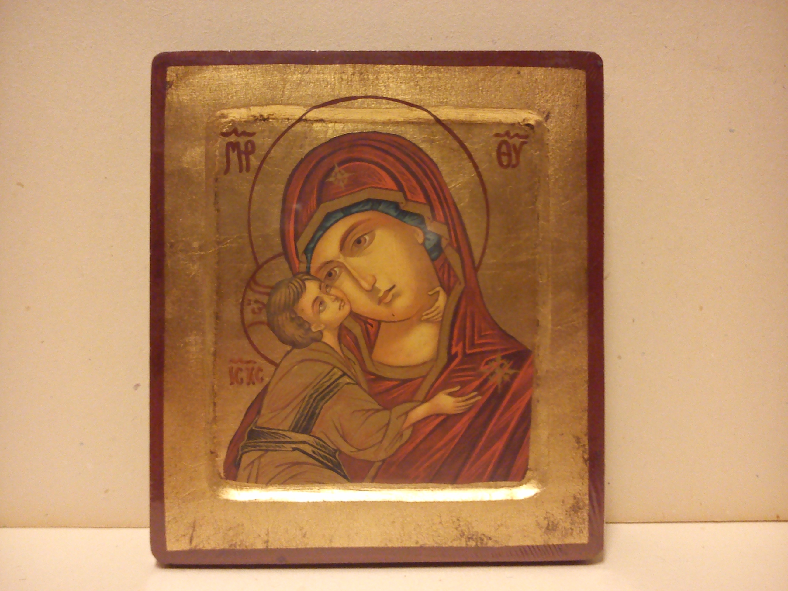 Vergine con Bambino manto rosso